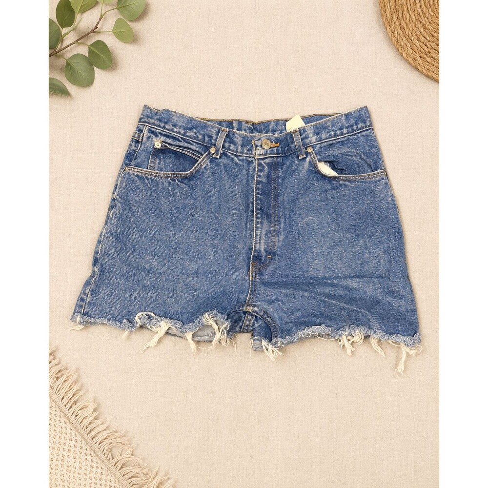 Vintage Jordache Basics Men's Denim Cutoff Shorts Jorts 33 Blue Made USA